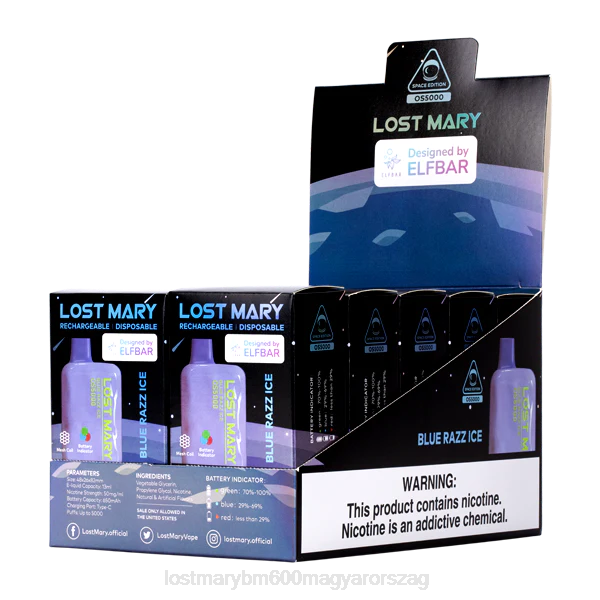 LOST MARY bm600 magyarország elveszett Mary os5000 NFR414 kék razz jég