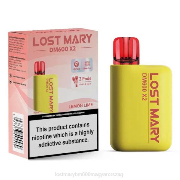 LOST MARY bm600 magyarország elveszett mary dm600 x2 eldobható vape NFR4194 zöld citrom