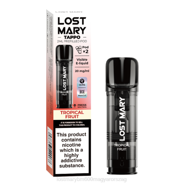 LOST MARY bm 3500 ár elveszett mary tappo előretöltött hüvelyek - 20 mg - 2 db NFR4182 trópusi gyümölcs