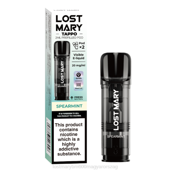 LOST MARY magyarország elveszett mary tappo előretöltött hüvelyek - 20 mg - 2 db NFR4176 fodormenta