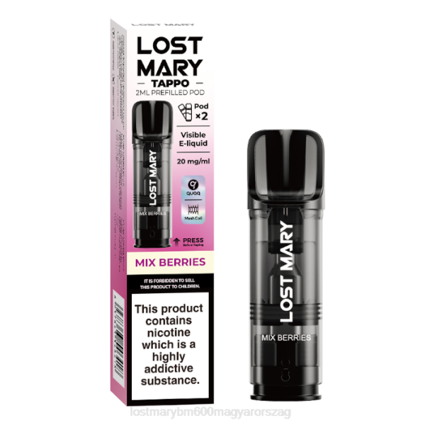 LOST MARY rendelés elveszett mary tappo előretöltött hüvelyek - 20 mg - 2 db NFR4183 keverjük össze a bogyókat